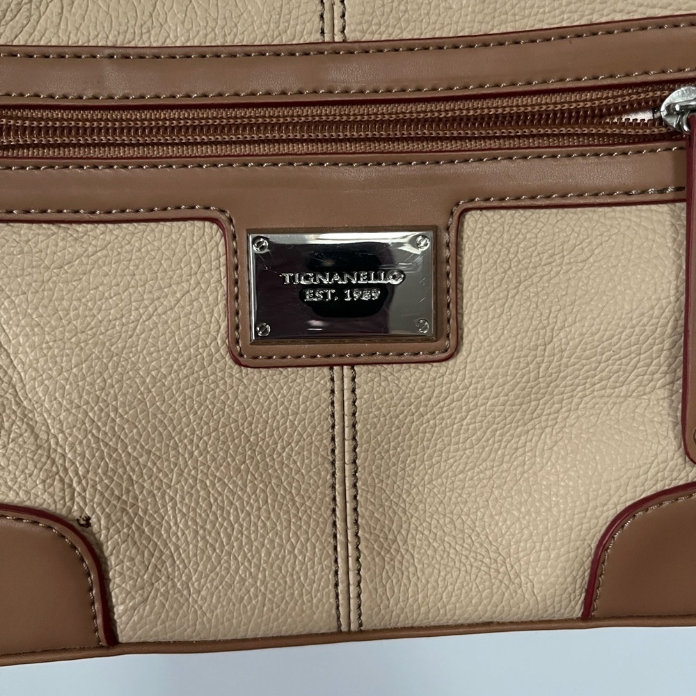 TIGANELLO PEBBLED STONE LEATHER MESSENGER CROSSBODY HANDBAG - Picture 14 of 14